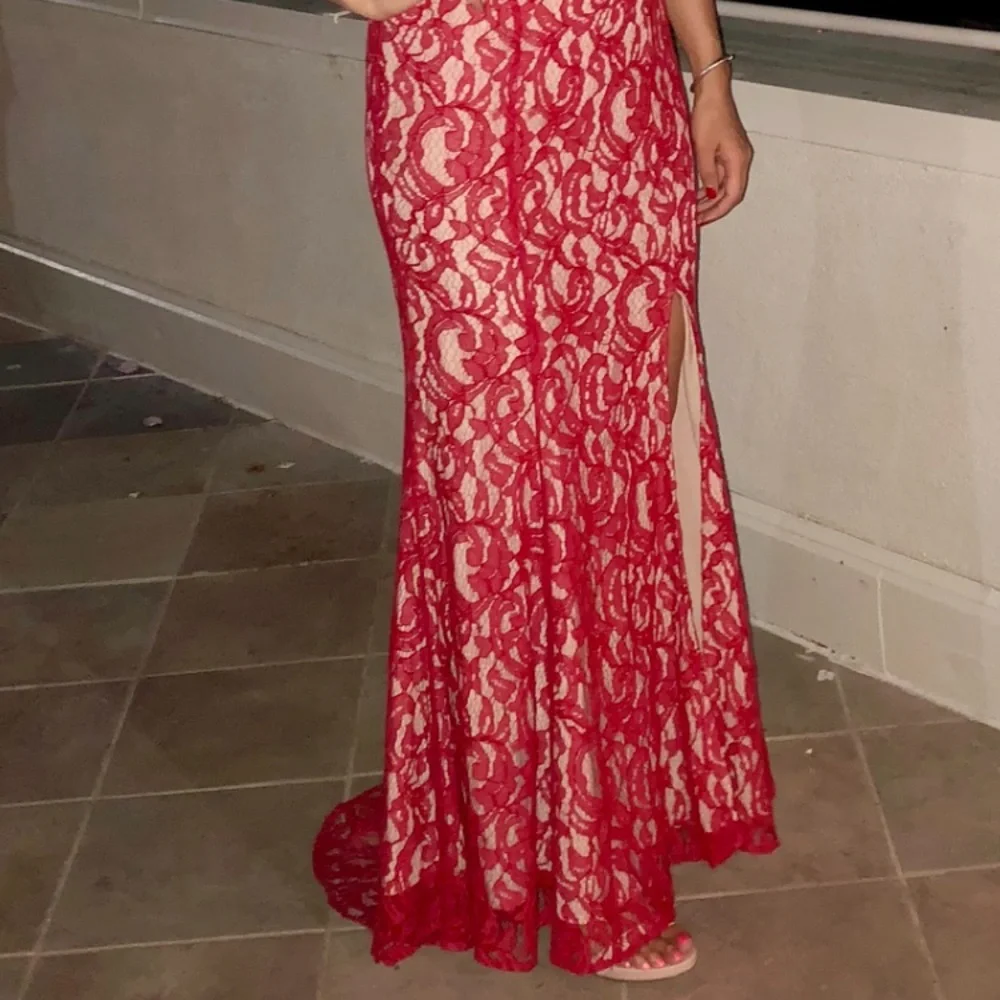 BCBG Lace V-neck Gown - Picture 5 of 6